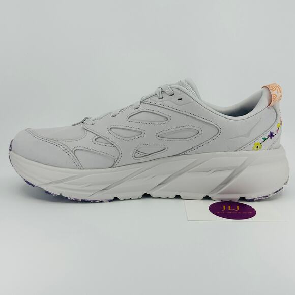 Hoka One One Men's Clifton Leather 'Vibrant Bloom' Running Shoes Size 11.5 - Picture 8 of 11